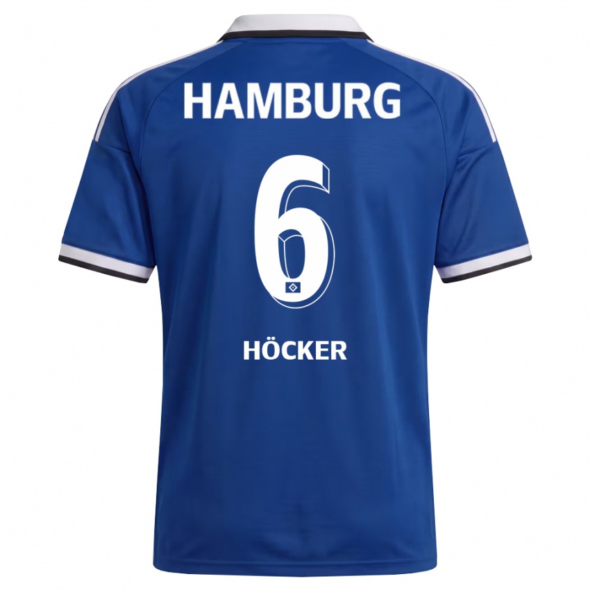 גברים Tiziano Höcker #6 לבן כחול הרחק ג'רזי 2026/27 חולצה קצרה