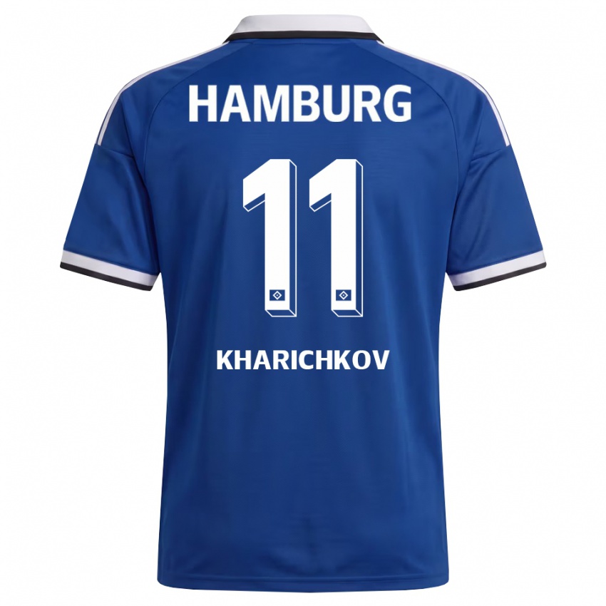 גברים ולנטין חריצ'קוב #11 לבן כחול הרחק ג'רזי 2026/27 חולצה קצרה