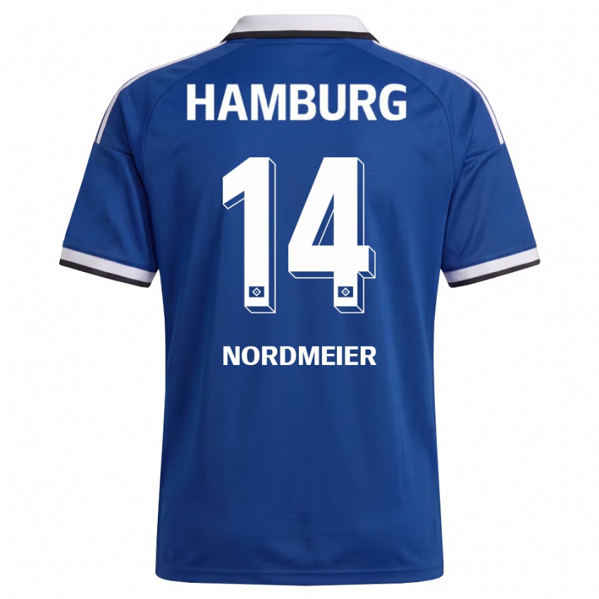 גברים Quentin Nordmeier #14 לבן כחול הרחק ג'רזי 2026/27 חולצה קצרה