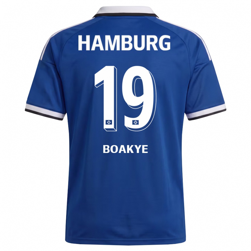 גברים Jeremiah Boakye #19 לבן כחול הרחק ג'רזי 2026/27 חולצה קצרה