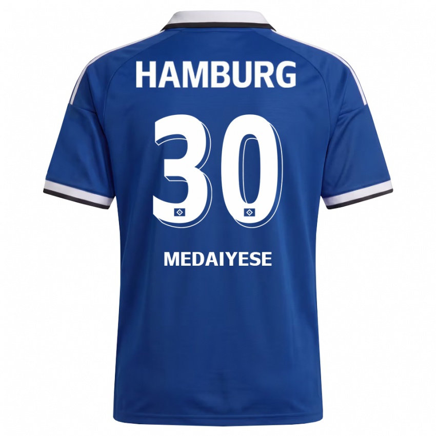 גברים Olamide Medaiyese #30 לבן כחול הרחק ג'רזי 2026/27 חולצה קצרה