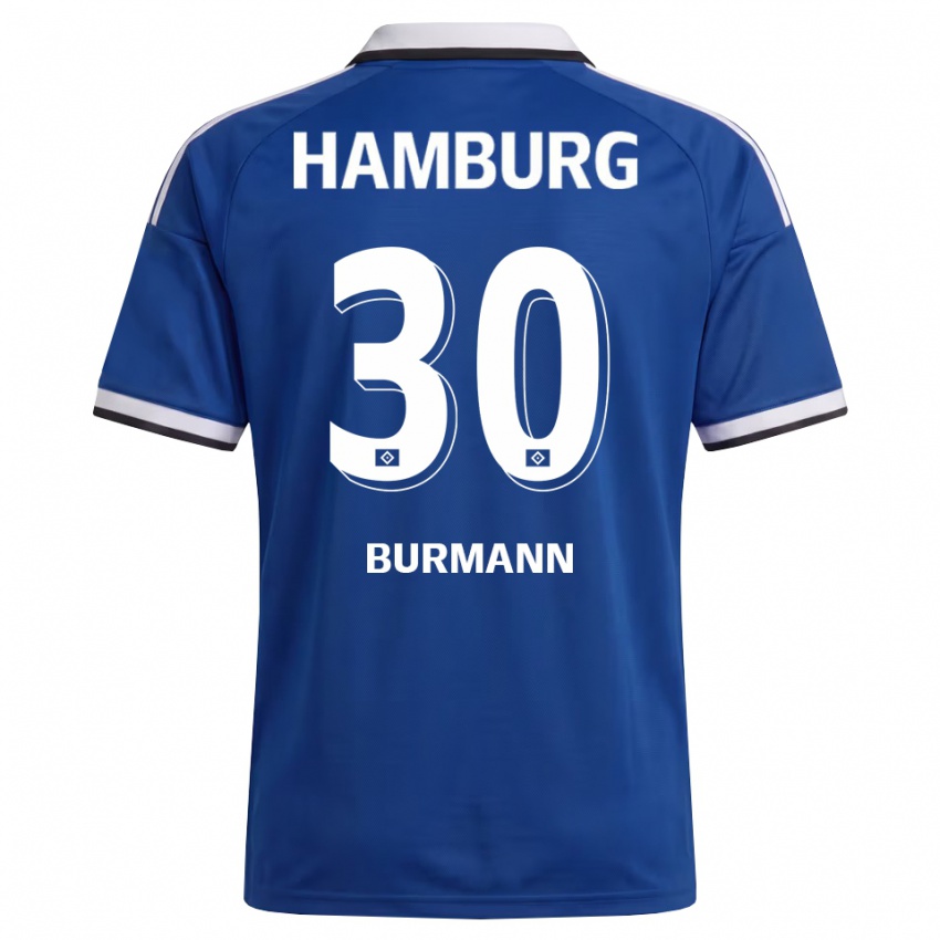גברים Tarah Burmann #30 לבן כחול הרחק ג'רזי 2026/27 חולצה קצרה