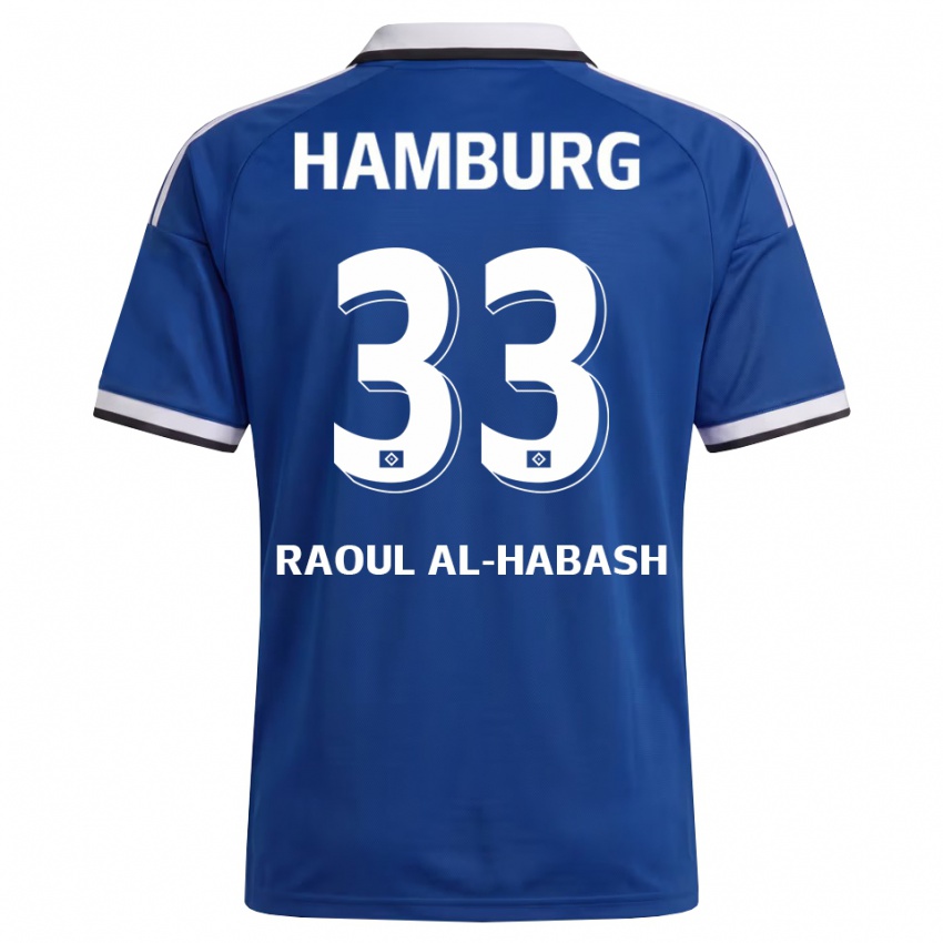 גברים Luca Raoul Al-Habash #33 לבן כחול הרחק ג'רזי 2026/27 חולצה קצרה