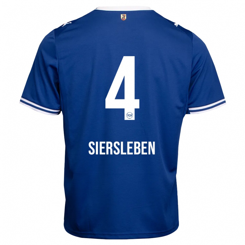 גברים Tim Siersleben #4 כחול מלכותי לבן הרחק ג'רזי 2026/27 חולצה קצרה