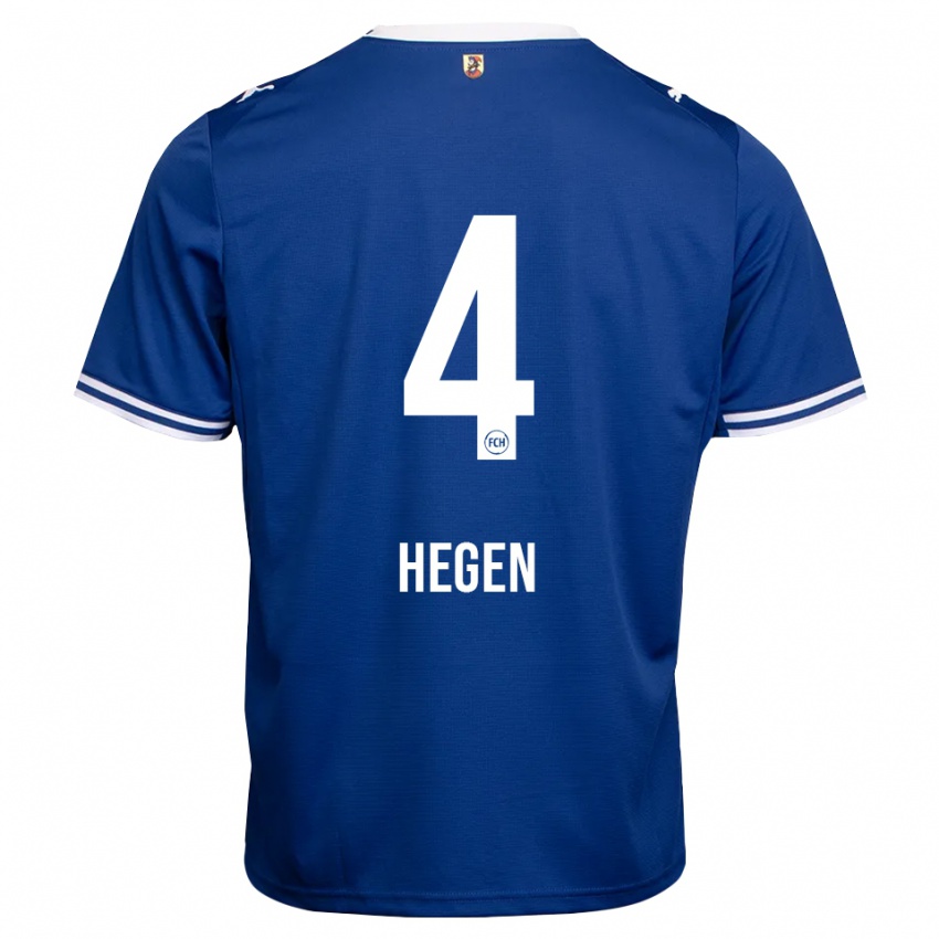 גברים Robin Hegen #4 כחול מלכותי לבן הרחק ג'רזי 2026/27 חולצה קצרה