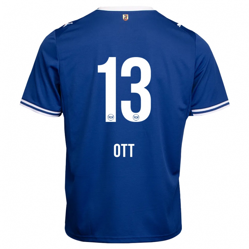 גברים Jakob Ott #13 כחול מלכותי לבן הרחק ג'רזי 2026/27 חולצה קצרה