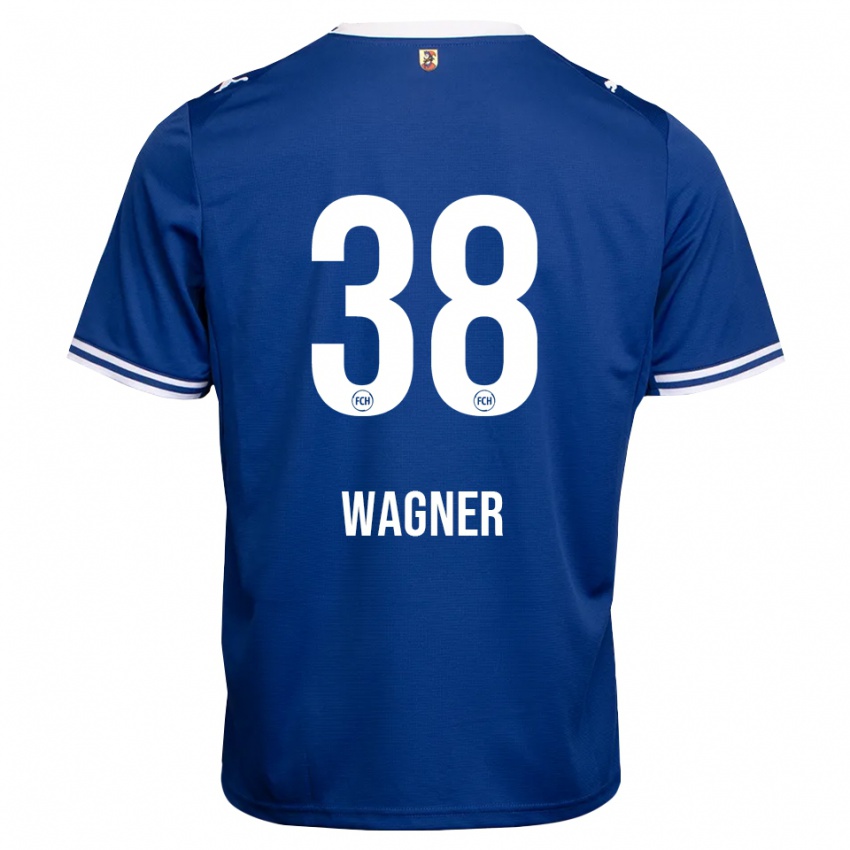 גברים Yannik Wagner #38 כחול מלכותי לבן הרחק ג'רזי 2026/27 חולצה קצרה