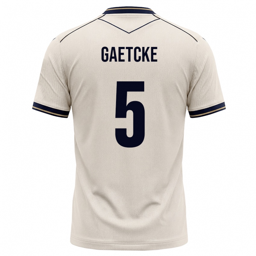 גברים Magnus Gaetcke #5 לבן מבריק כחול דיו הרחק ג'רזי 2026/27 חולצה קצרה