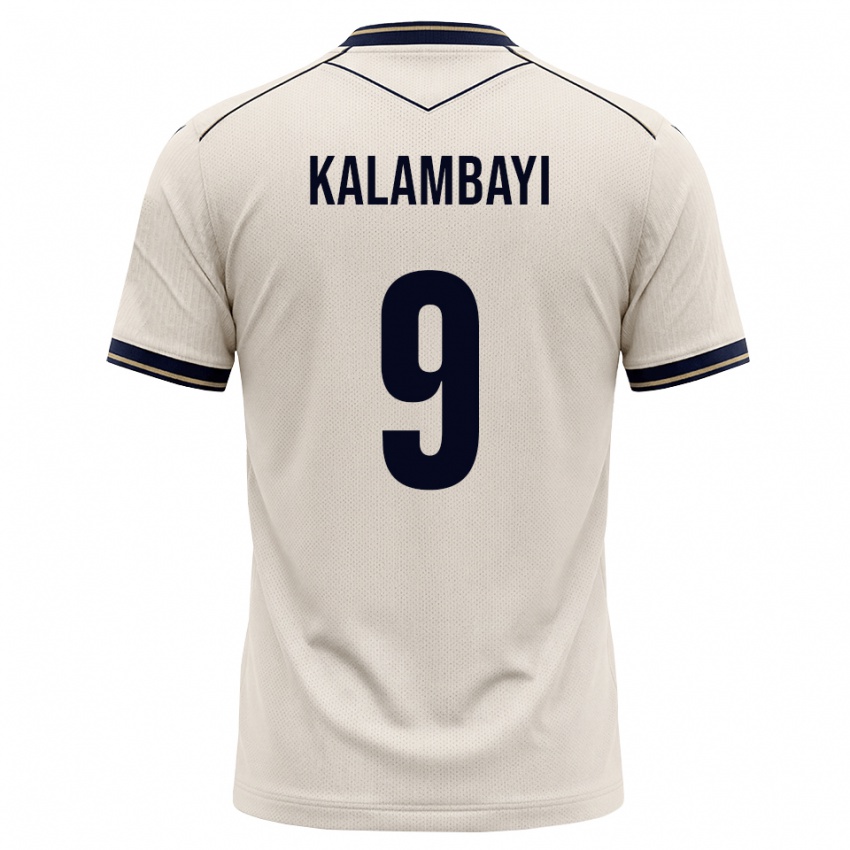 גברים Simon Kalambayi #9 לבן מבריק כחול דיו הרחק ג'רזי 2026/27 חולצה קצרה