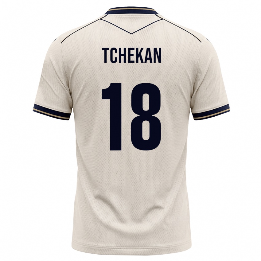 גברים Ivan Tchekan #18 לבן מבריק כחול דיו הרחק ג'רזי 2026/27 חולצה קצרה