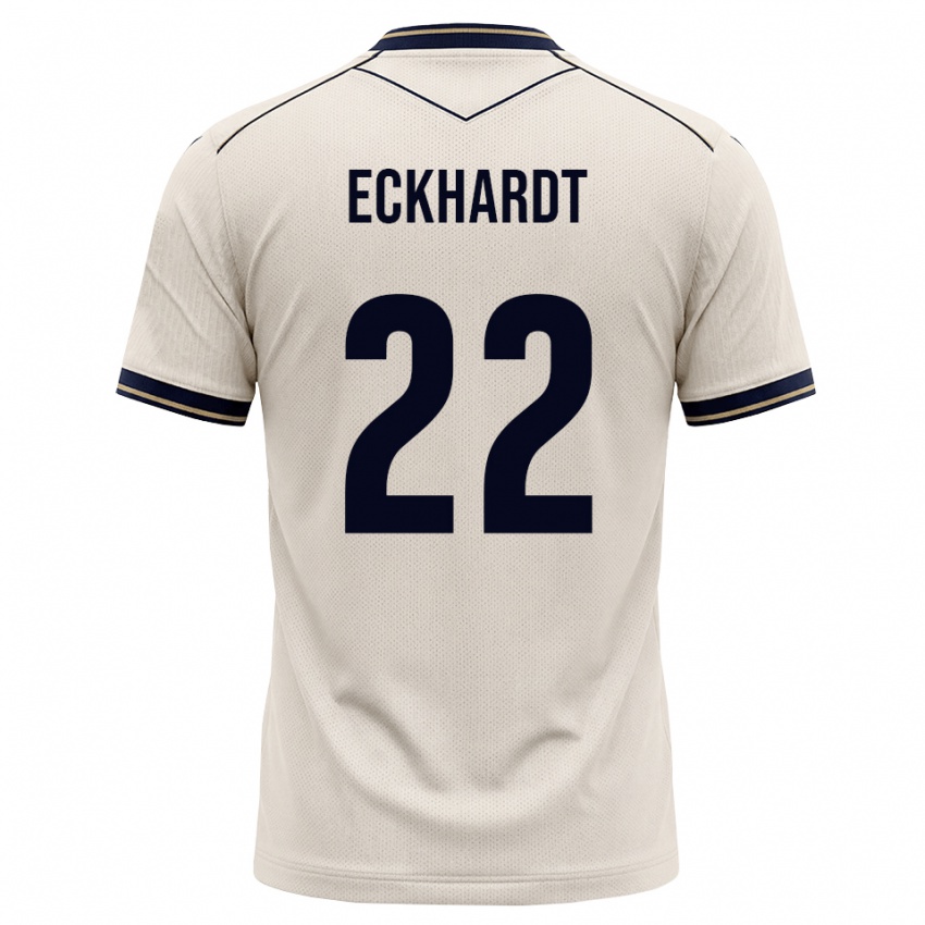 גברים Aaron Eckhardt #22 לבן מבריק כחול דיו הרחק ג'רזי 2026/27 חולצה קצרה
