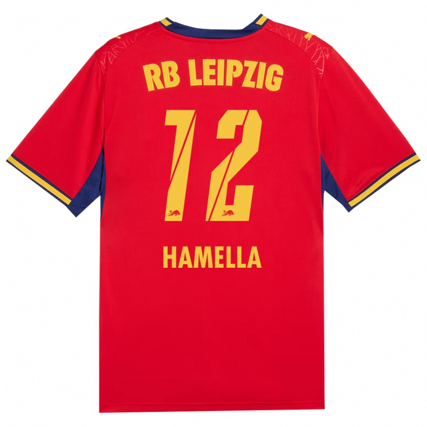 גברים Karl Hamella #12 כחול מלכותי צהוב אדום הרחק ג'רזי 2026/27 חולצה קצרה