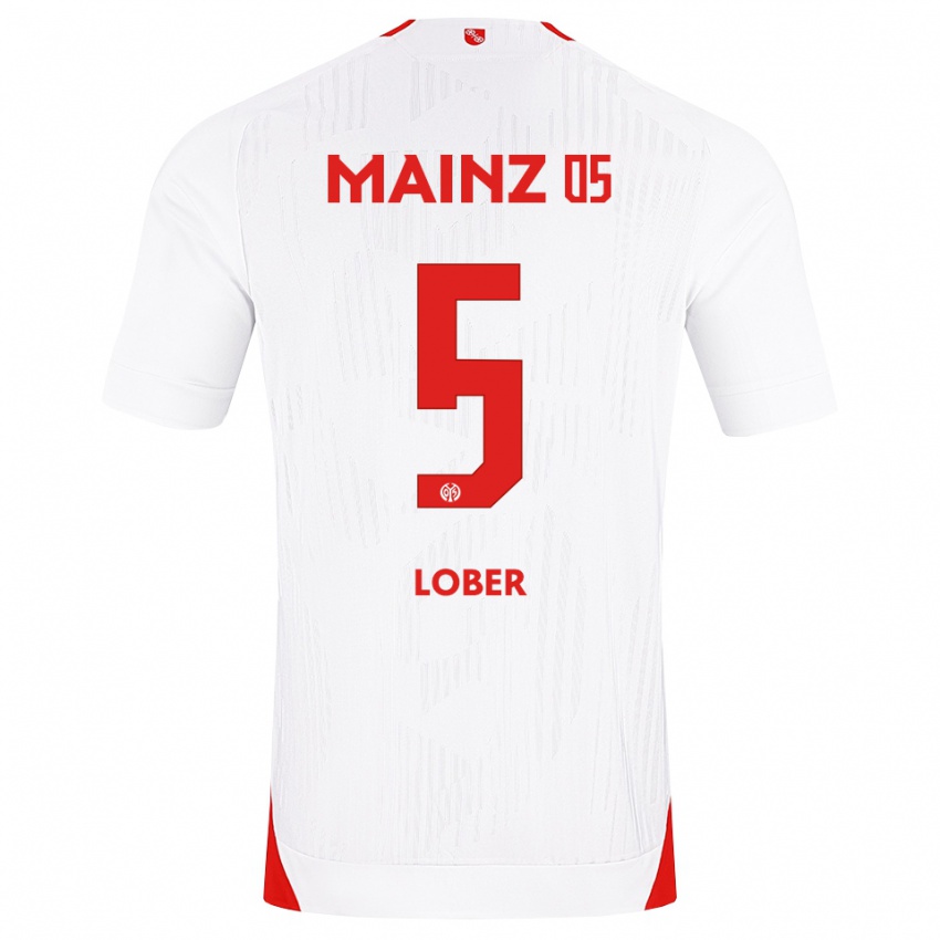 גברים Jana Löber #5 לבן אדום צהוב הרחק ג'רזי 2026/27 חולצה קצרה
