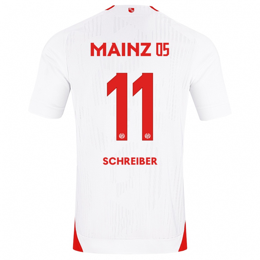 גברים Philipp Schreiber #11 לבן אדום צהוב הרחק ג'רזי 2026/27 חולצה קצרה