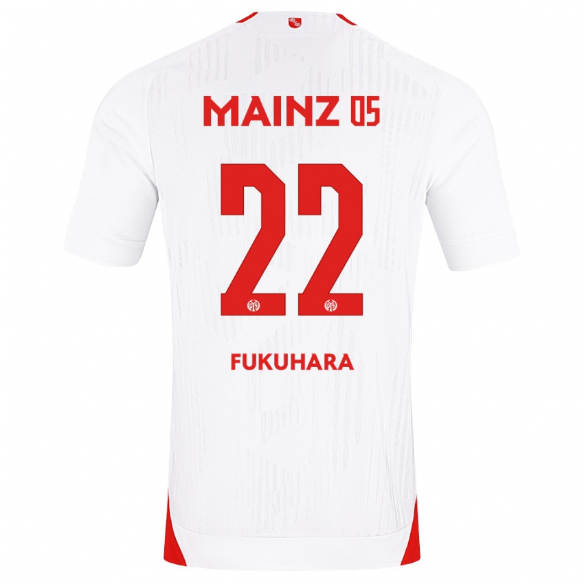 גברים Yuuka Fukuhara #22 לבן אדום צהוב הרחק ג'רזי 2026/27 חולצה קצרה