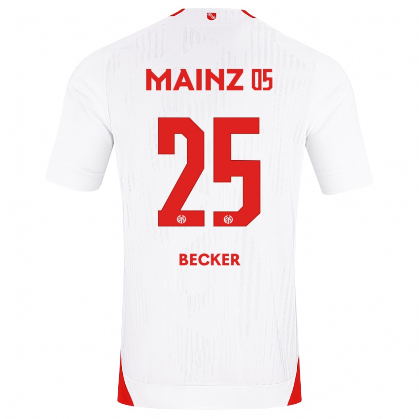 גברים Kathrin Becker #25 לבן אדום צהוב הרחק ג'רזי 2026/27 חולצה קצרה