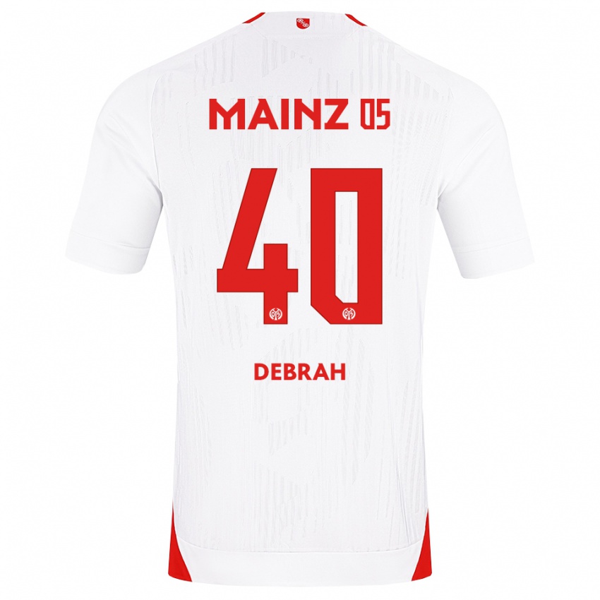 גברים Jeremiah Debrah #40 לבן אדום צהוב הרחק ג'רזי 2026/27 חולצה קצרה