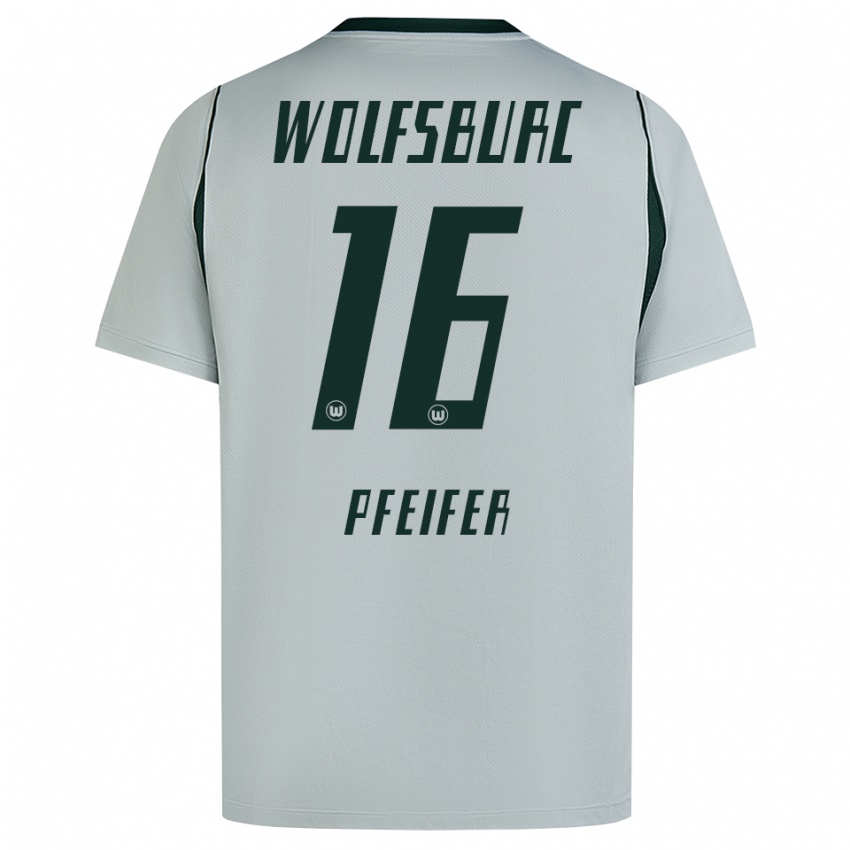 גברים Leo Pfeifer #16 ירוק אפור הרחק ג'רזי 2026/27 חולצה קצרה