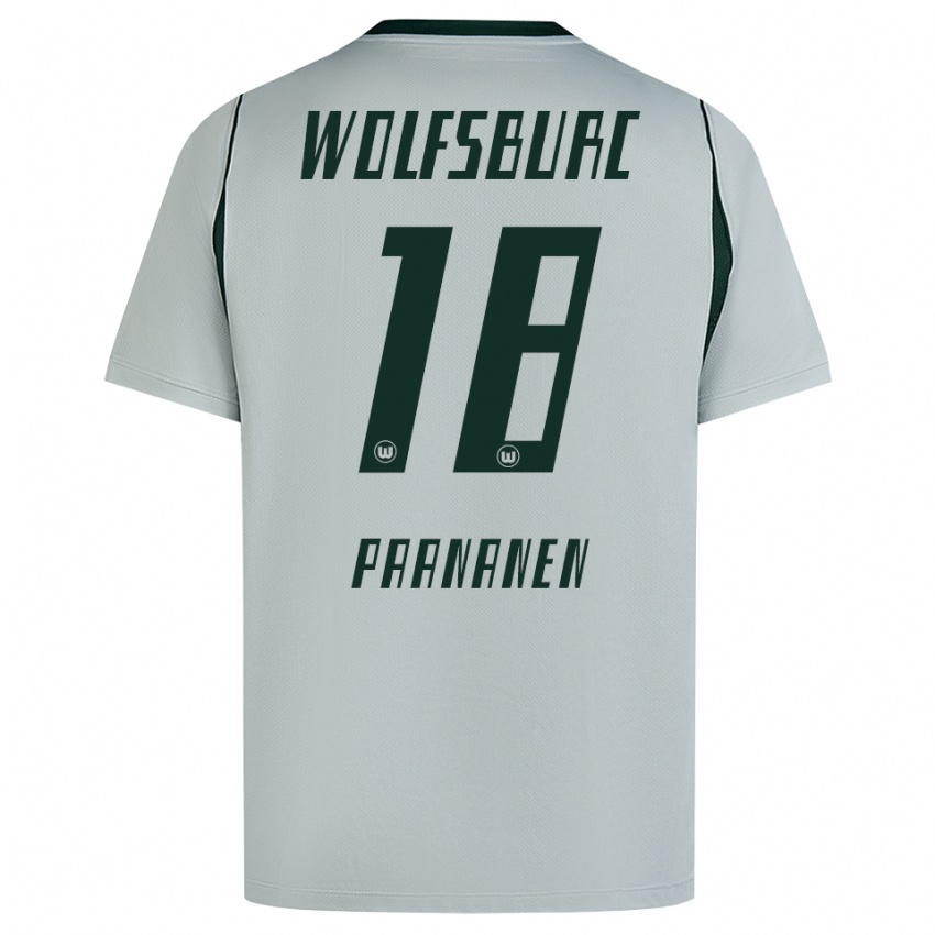 גברים Otto Paananen #18 ירוק אפור הרחק ג'רזי 2026/27 חולצה קצרה