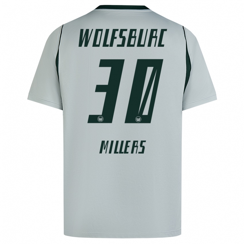גברים Kristers Millers #30 ירוק אפור הרחק ג'רזי 2026/27 חולצה קצרה