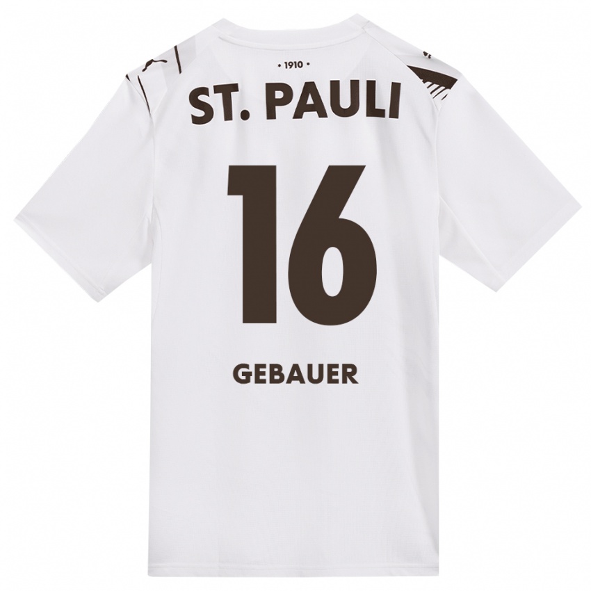 גברים Florian Gebauer #16 קפה לבן אדום הרחק ג'רזי 2026/27 חולצה קצרה