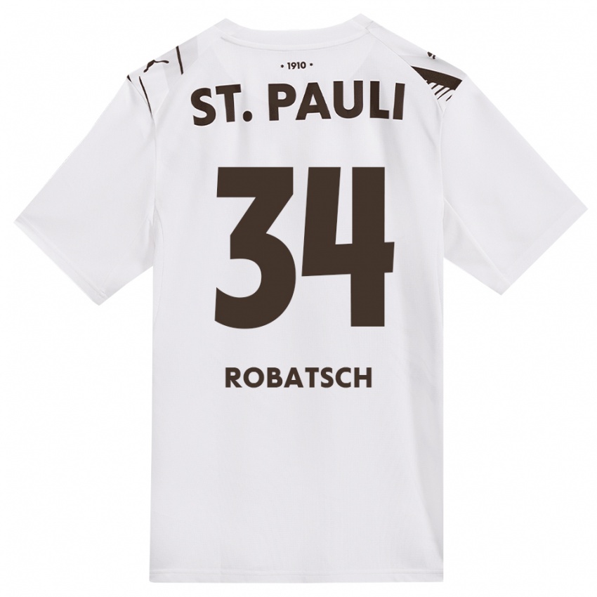 גברים Jannik Robatsch #34 קפה לבן אדום הרחק ג'רזי 2026/27 חולצה קצרה