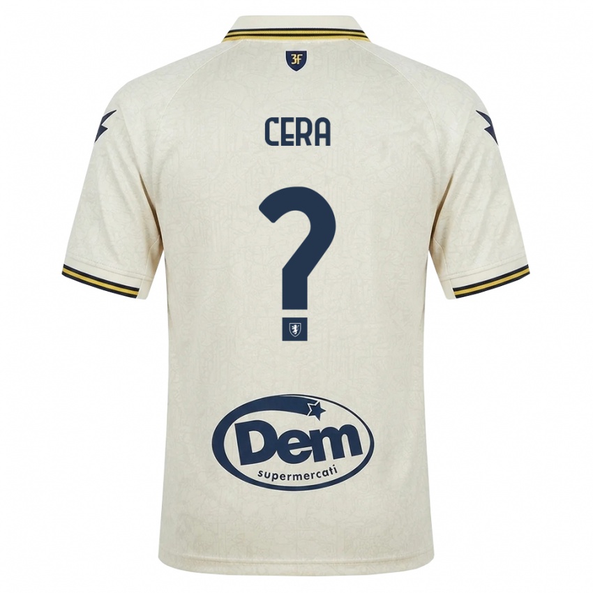 גברים Luigi Cera #0 תחרה ישנה צהוב שחור הרחק ג'רזי 2026/27 חולצה קצרה
