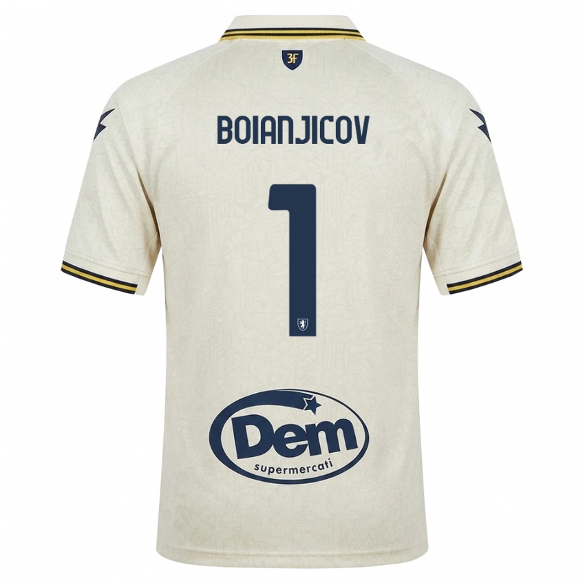 גברים Nicolas Boianjicov #1 תחרה ישנה צהוב שחור הרחק ג'רזי 2026/27 חולצה קצרה