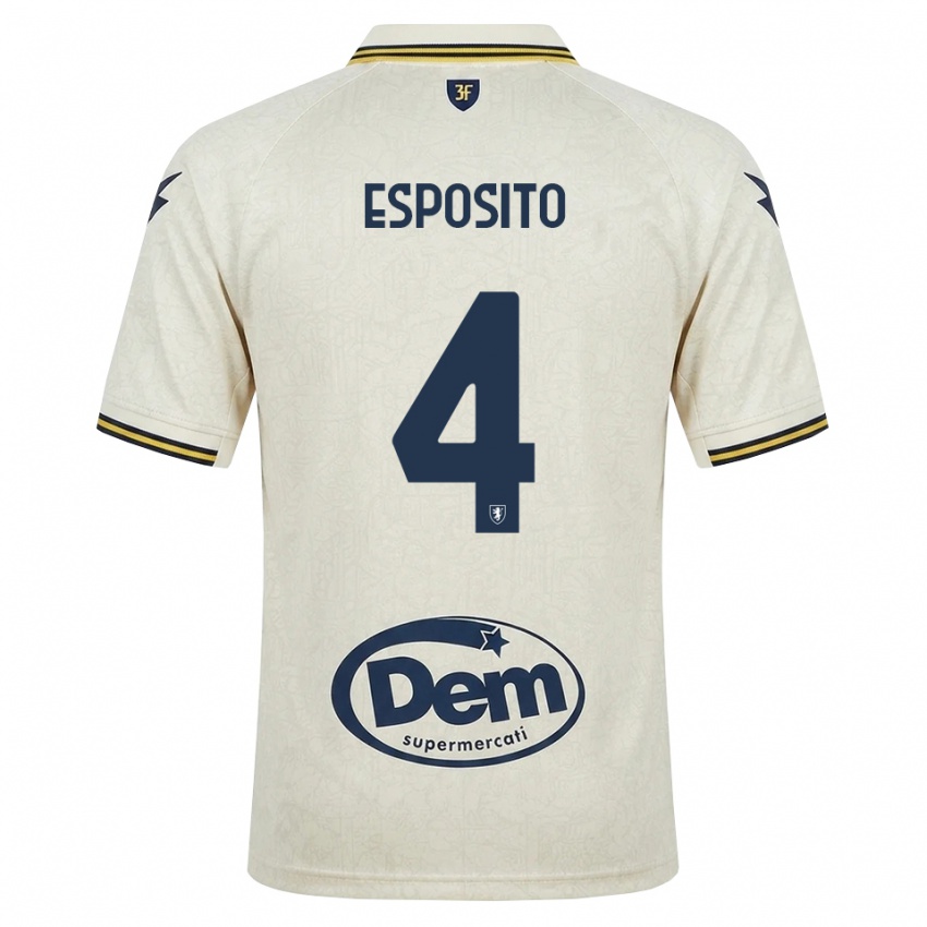 גברים Valerio Esposito #4 תחרה ישנה צהוב שחור הרחק ג'רזי 2026/27 חולצה קצרה