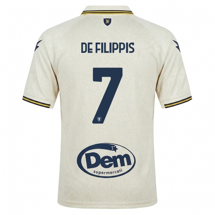 גברים Walter De Filippis #7 תחרה ישנה צהוב שחור הרחק ג'רזי 2026/27 חולצה קצרה