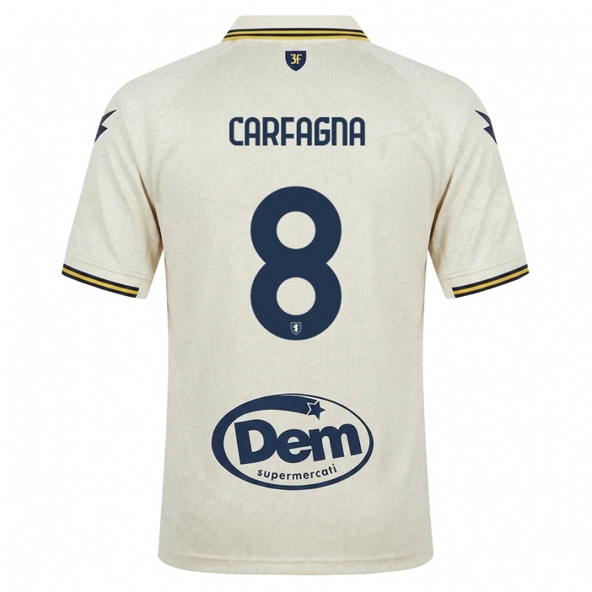 גברים Matteo Carfagna #8 תחרה ישנה צהוב שחור הרחק ג'רזי 2026/27 חולצה קצרה
