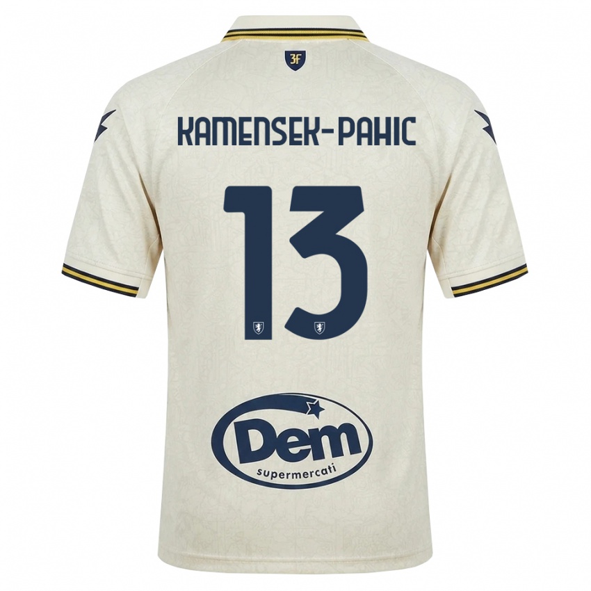 גברים Matjaz Kamensek-Pahic #13 תחרה ישנה צהוב שחור הרחק ג'רזי 2026/27 חולצה קצרה