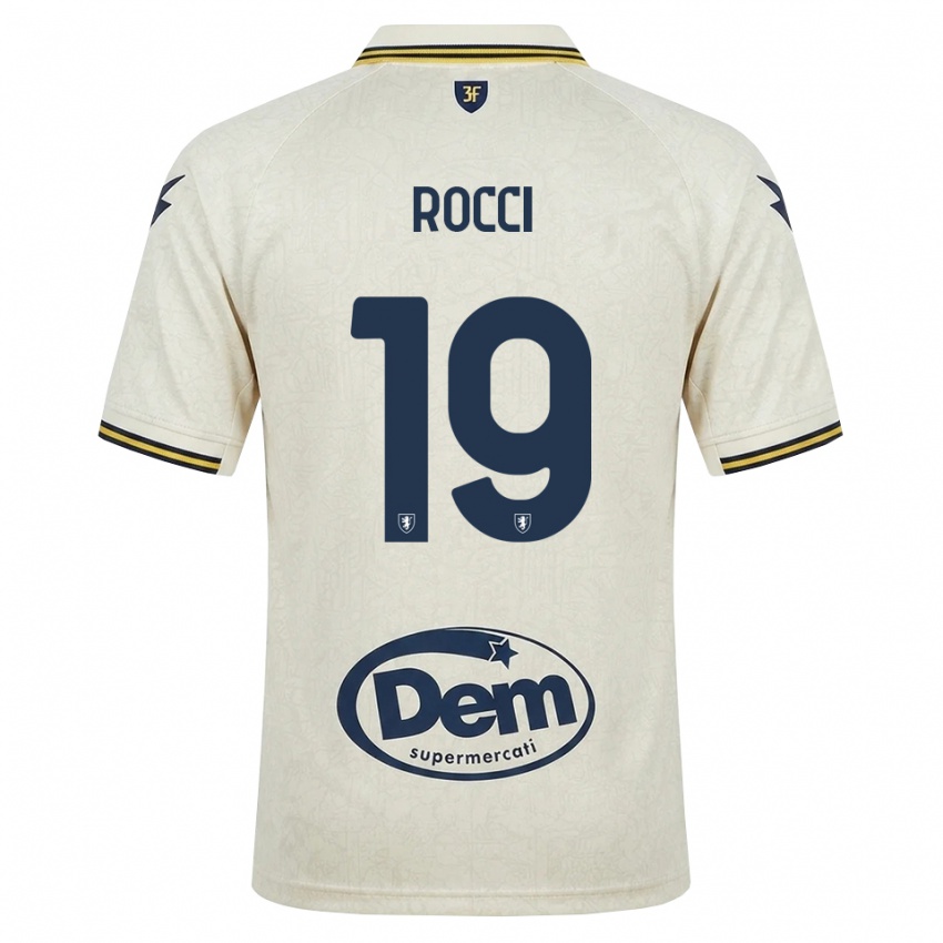 גברים Valerio Rocci #19 תחרה ישנה צהוב שחור הרחק ג'רזי 2026/27 חולצה קצרה