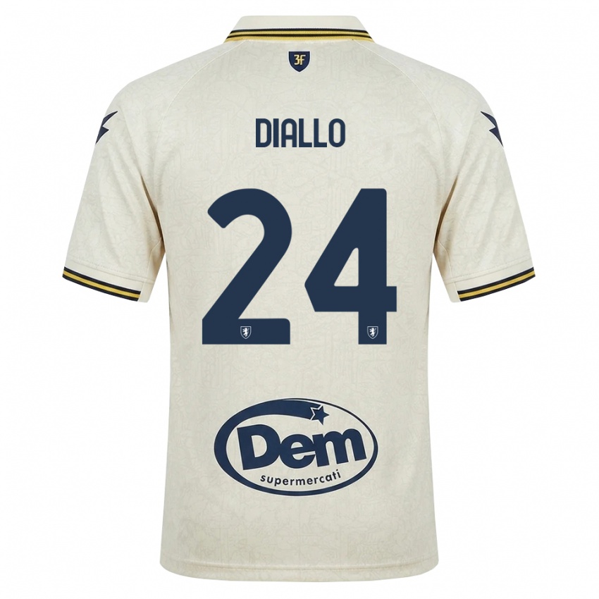 גברים Abdoul Diallo #24 תחרה ישנה צהוב שחור הרחק ג'רזי 2026/27 חולצה קצרה