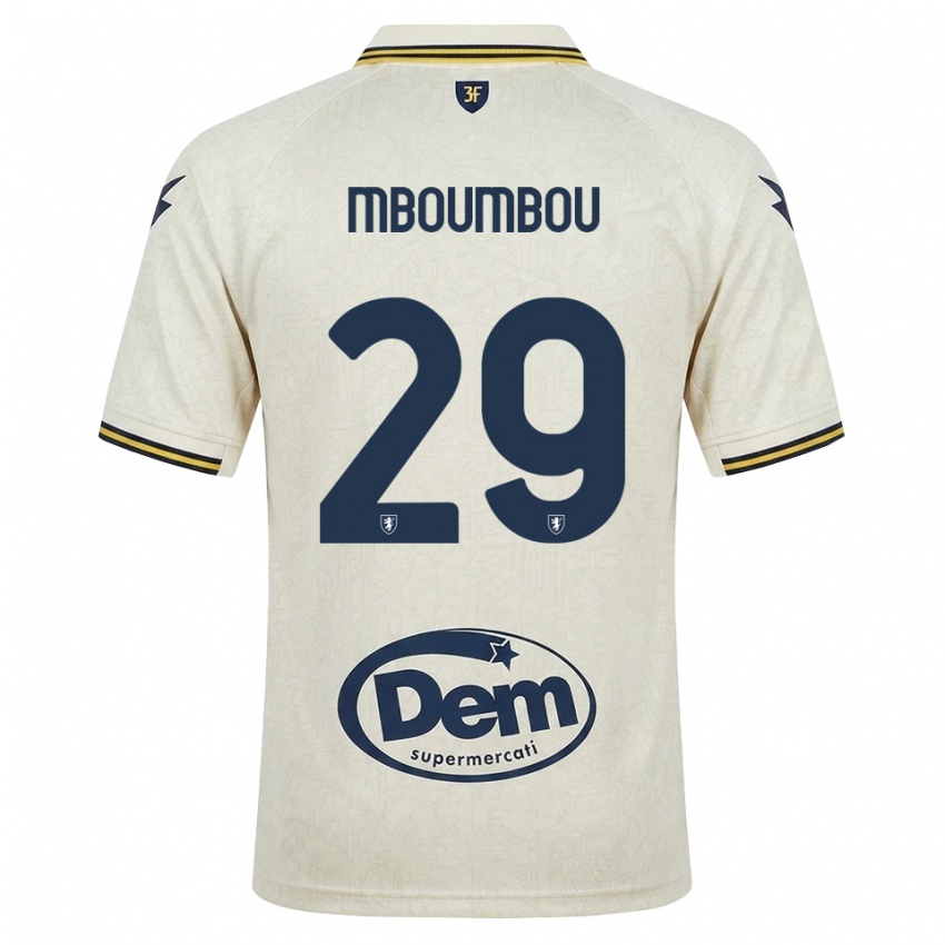 גברים Arnaud Mboumbou #29 תחרה ישנה צהוב שחור הרחק ג'רזי 2026/27 חולצה קצרה