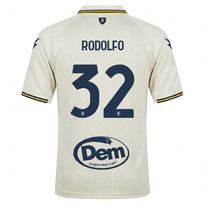 גברים Luca Rodolfo #32 תחרה ישנה צהוב שחור הרחק ג'רזי 2026/27 חולצה קצרה