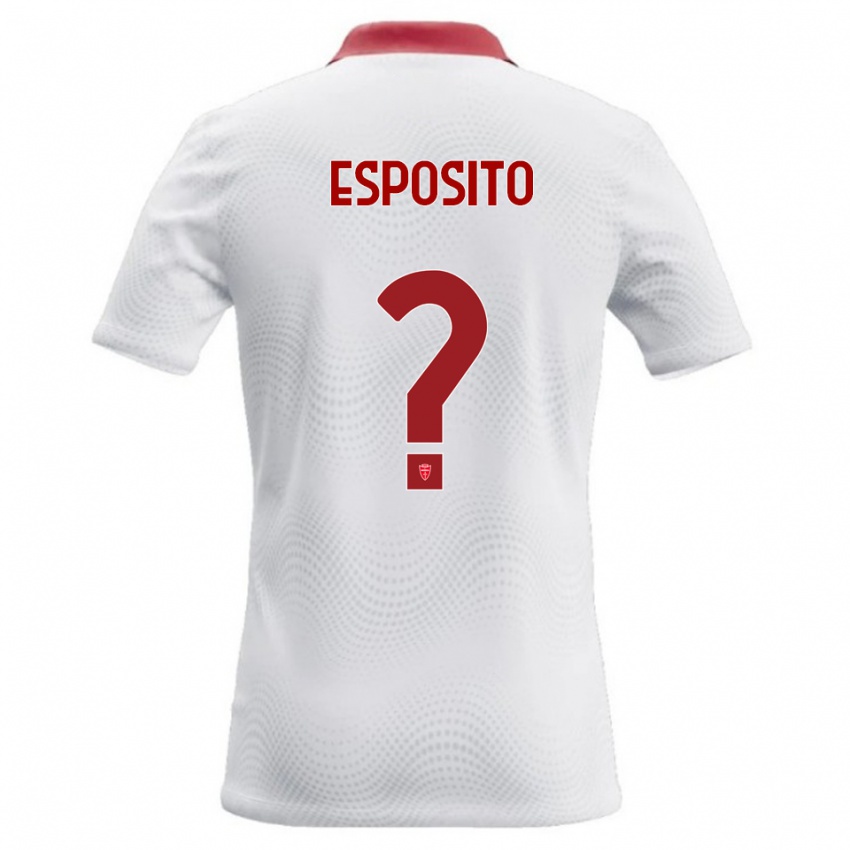 גברים Marco Esposito #0 לבן אדום הרחק ג'רזי 2026/27 חולצה קצרה