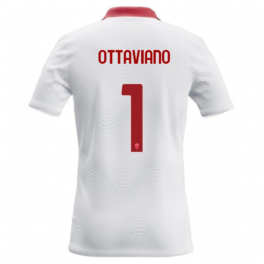 גברים Alessandro Ottaviano #1 לבן אדום הרחק ג'רזי 2026/27 חולצה קצרה
