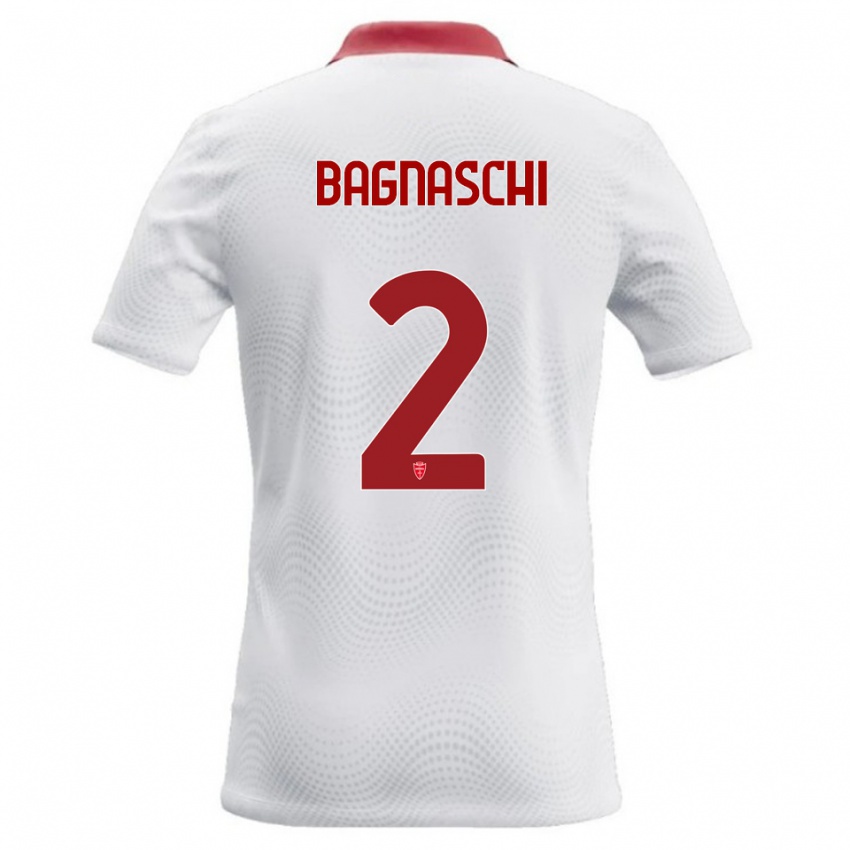 גברים Alessandro Bagnaschi #2 לבן אדום הרחק ג'רזי 2026/27 חולצה קצרה