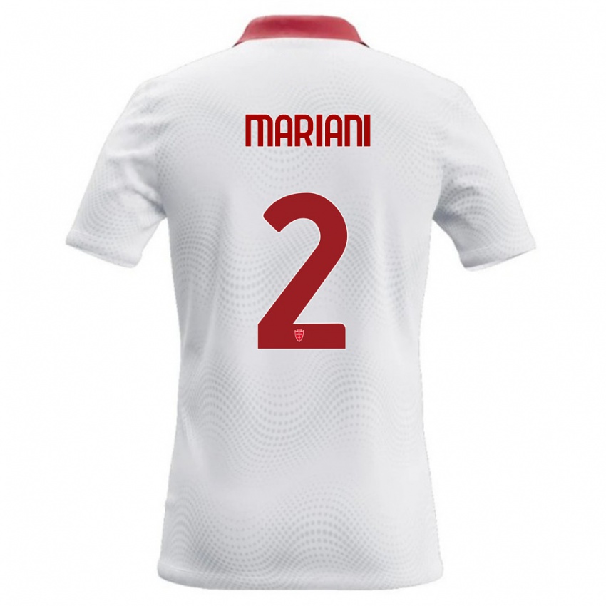 גברים Christian Mariani #2 לבן אדום הרחק ג'רזי 2026/27 חולצה קצרה