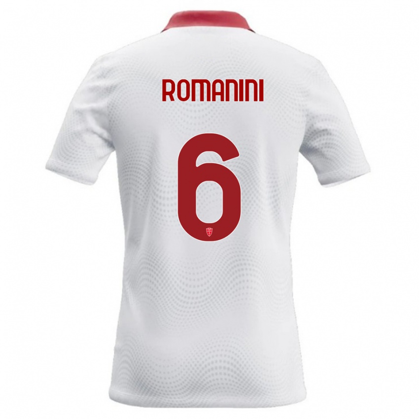 גברים Andrea Romanini #6 לבן אדום הרחק ג'רזי 2026/27 חולצה קצרה