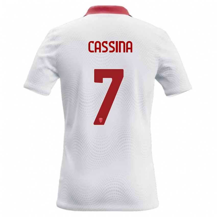 גברים Tommaso Cassina #7 לבן אדום הרחק ג'רזי 2026/27 חולצה קצרה