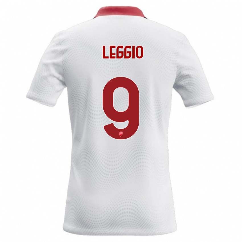 גברים Thomas Leggio #9 לבן אדום הרחק ג'רזי 2026/27 חולצה קצרה