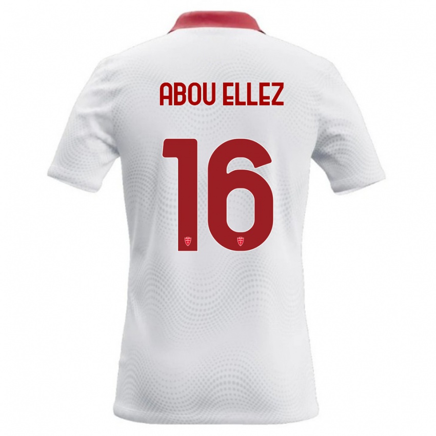 גברים Amir Abou Ellez #16 לבן אדום הרחק ג'רזי 2026/27 חולצה קצרה