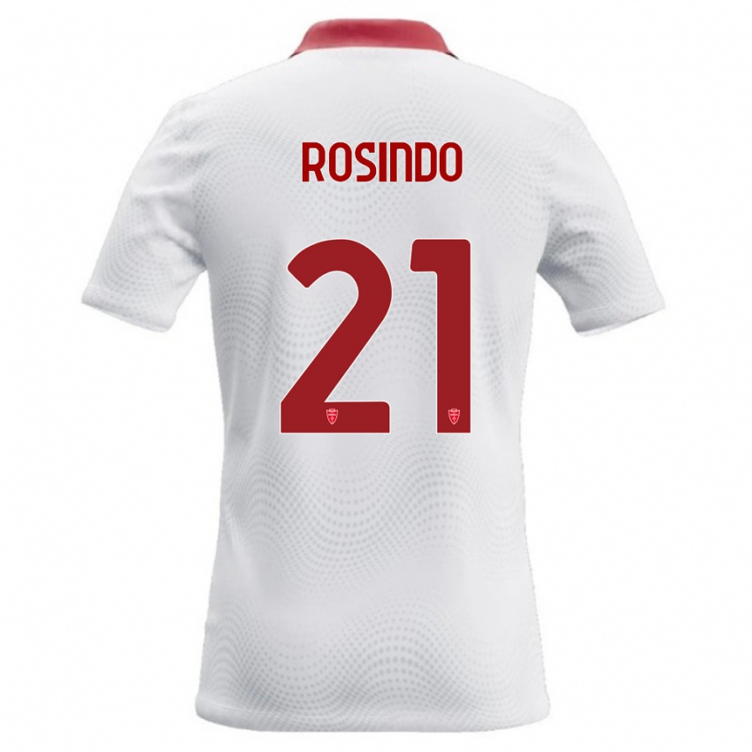 גברים Rosindo Zanni #21 לבן אדום הרחק ג'רזי 2026/27 חולצה קצרה