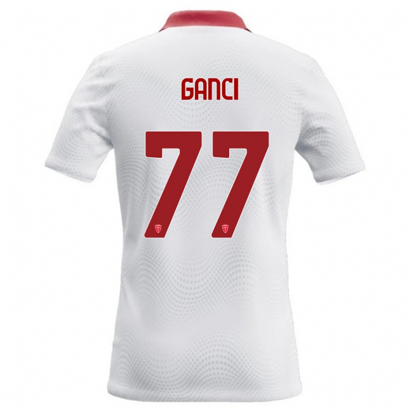 גברים Daniele Ganci #77 לבן אדום הרחק ג'רזי 2026/27 חולצה קצרה