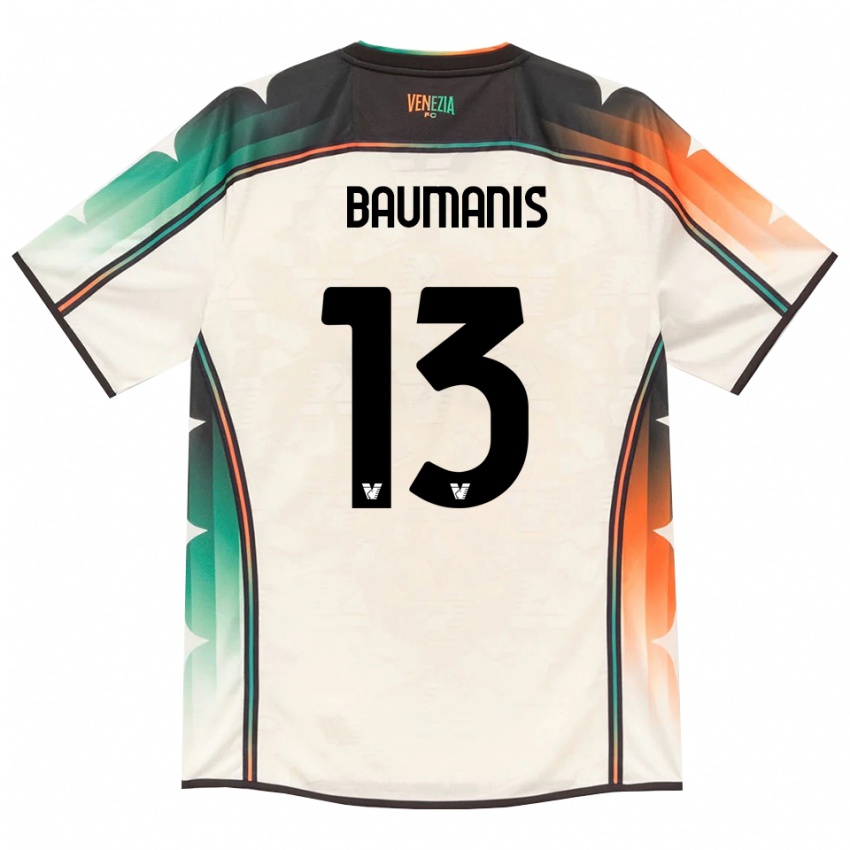 גברים Kristofers Baumanis #13 תחרה ישנה כתום ירוק הרחק ג'רזי 2026/27 חולצה קצרה