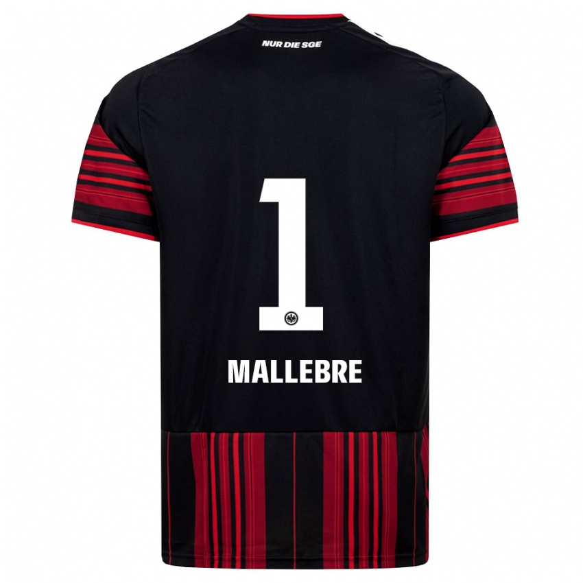 נשים Aaron Mallebre #1 שחור אדום לבן ג'רזי ביתית 2026/27 חולצה קצרה