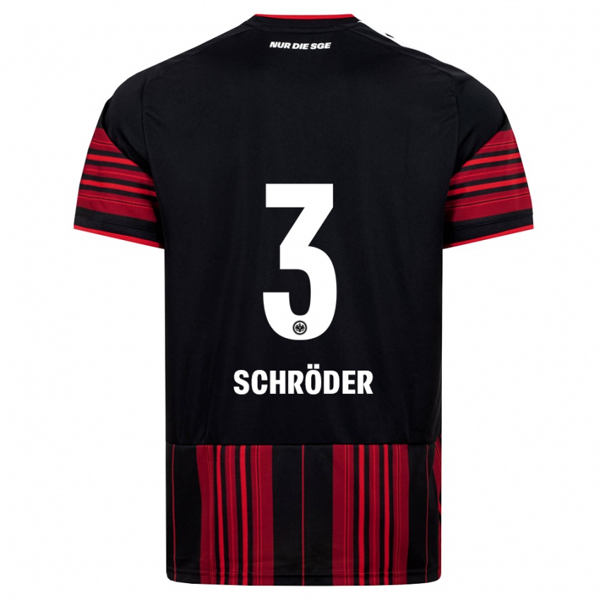 נשים Finn Schröder #3 שחור אדום לבן ג'רזי ביתית 2026/27 חולצה קצרה