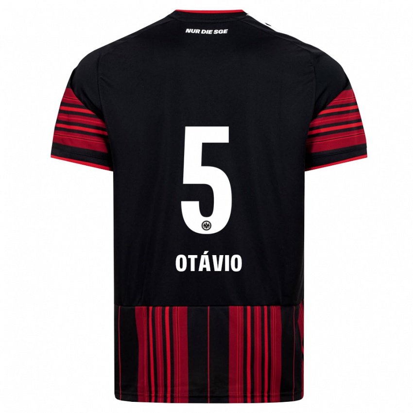 נשים Otávio Manoel Galdino Fernandes #5 שחור אדום לבן ג'רזי ביתית 2026/27 חולצה קצרה